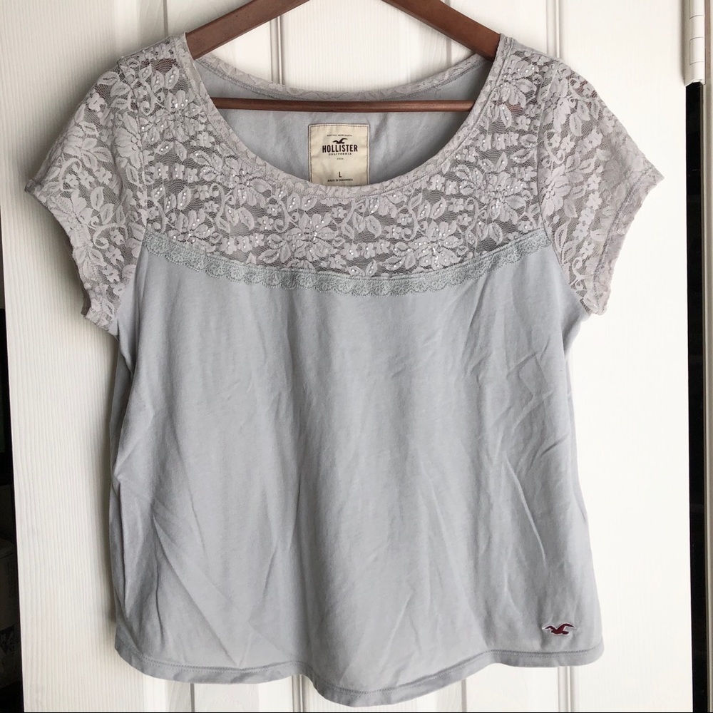HOLLISTER gray top✨🤍